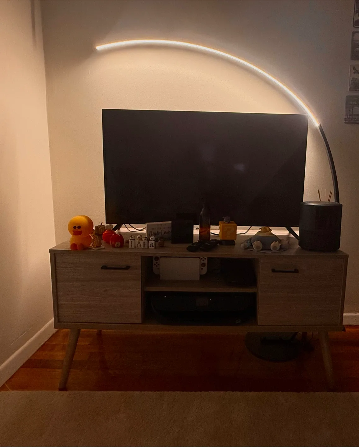 🥕Large Modern Arc Floor Lamp with Remote thumbnail