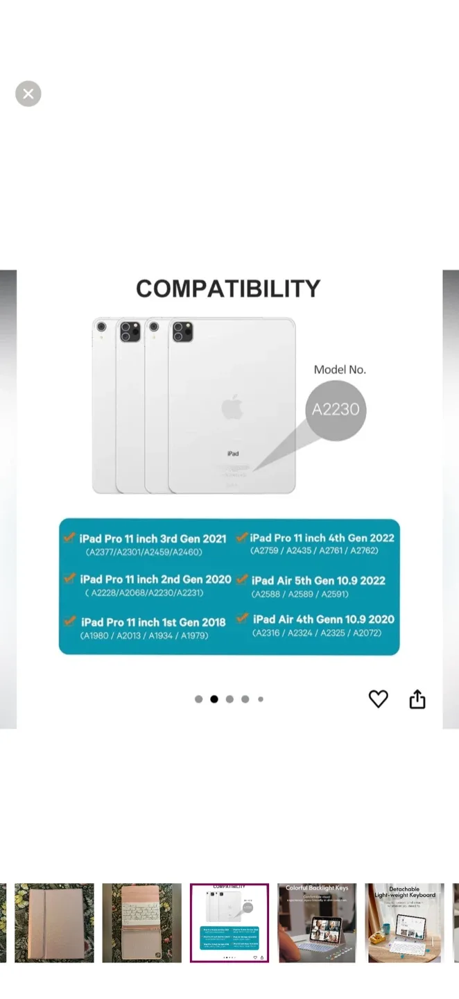 Like New Pink iPad Case with Backlit Keyboard image indicator(5)