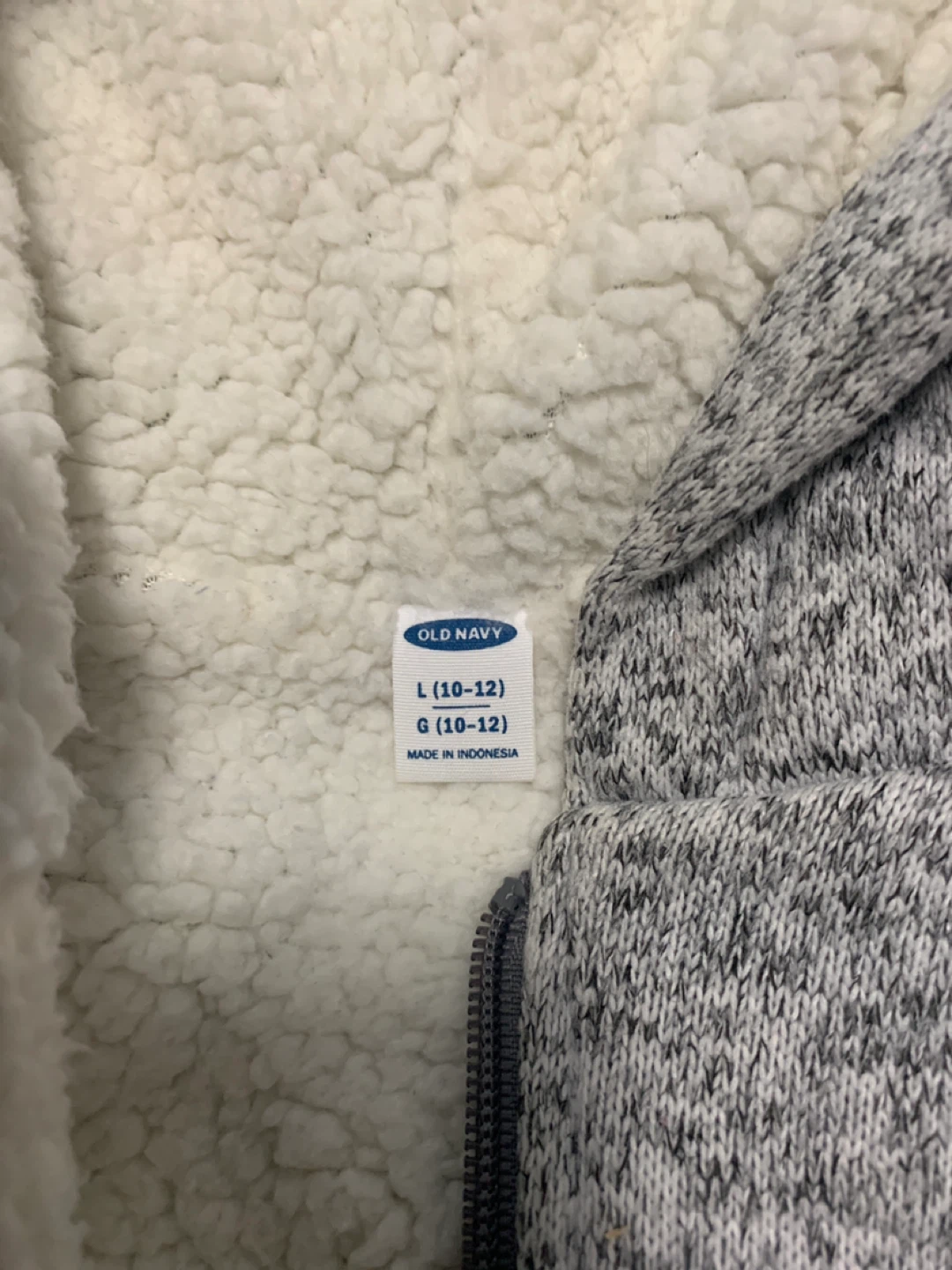 Old Navy Sherpa-Lined Hoodie - Size L (10-12) - photo 2