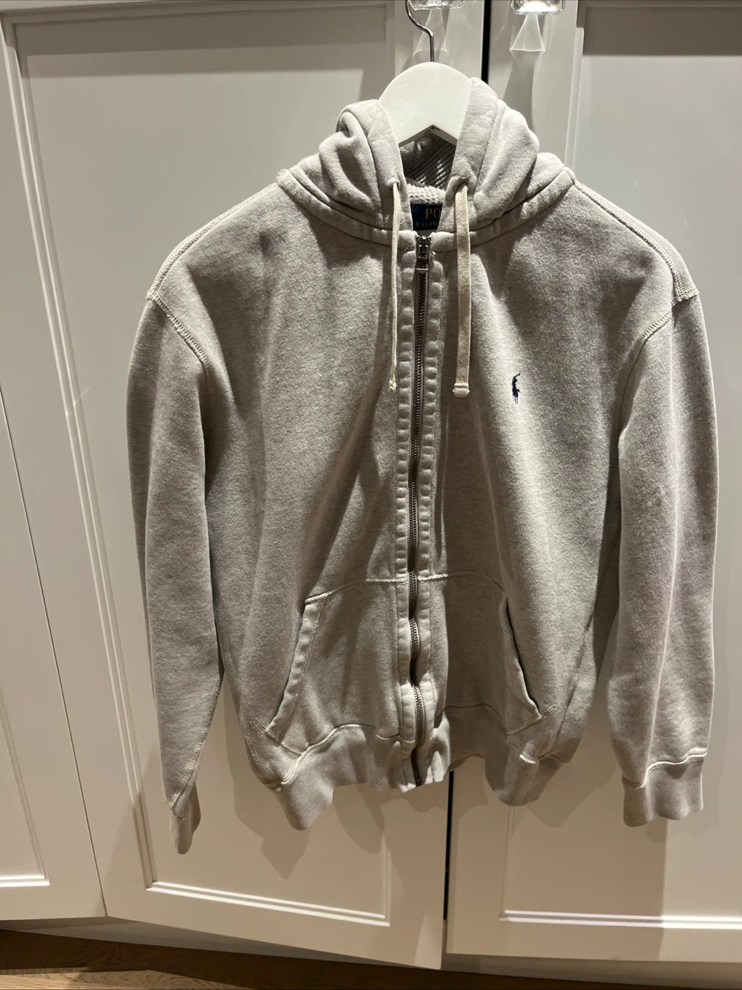 Grey Polo Full-Zip Hoodie - photo 3