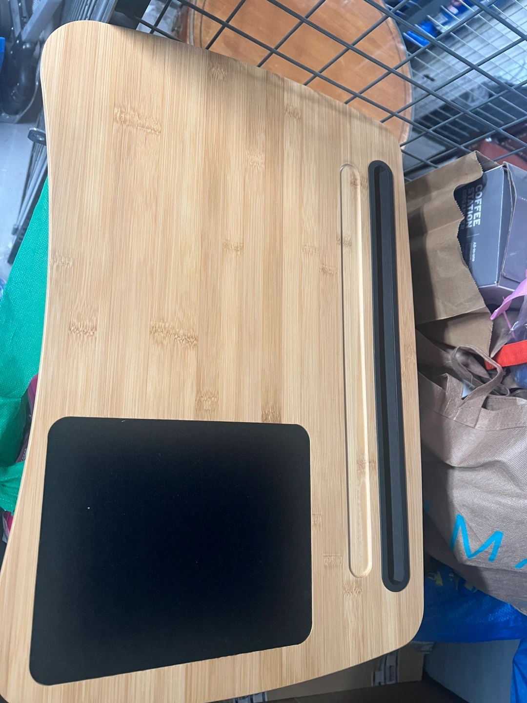 Bamboo Bed Desk with Drawer - photo 2