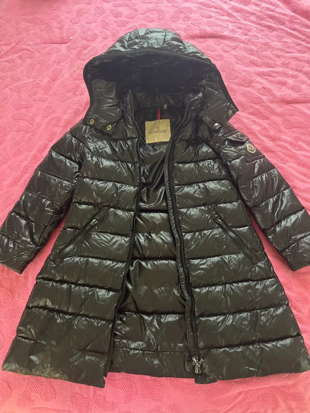 Moncler Little Girl Long Puffer Coat – Size 6 (Black)
