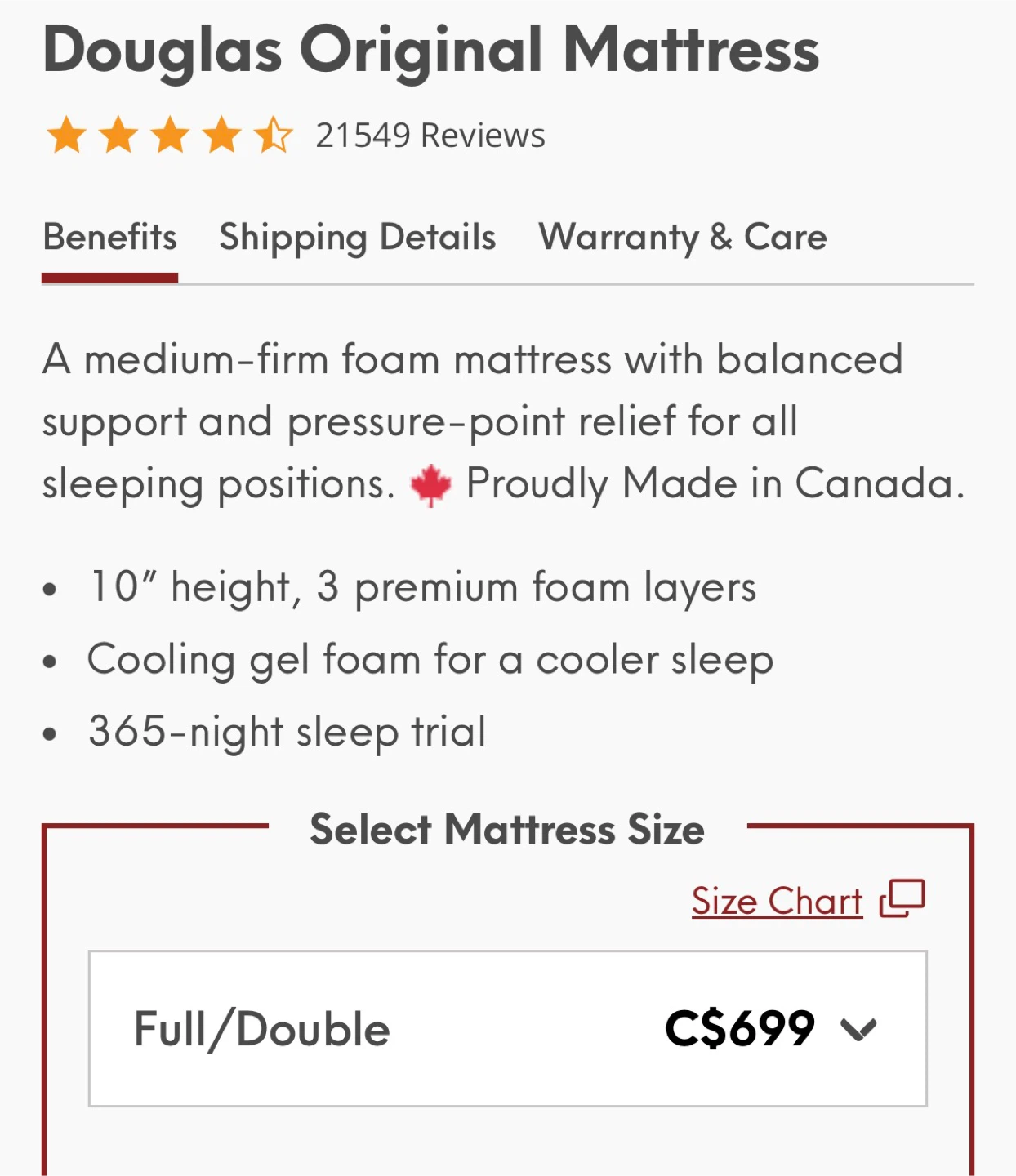 Douglas Full/Double Mattress - photo 3