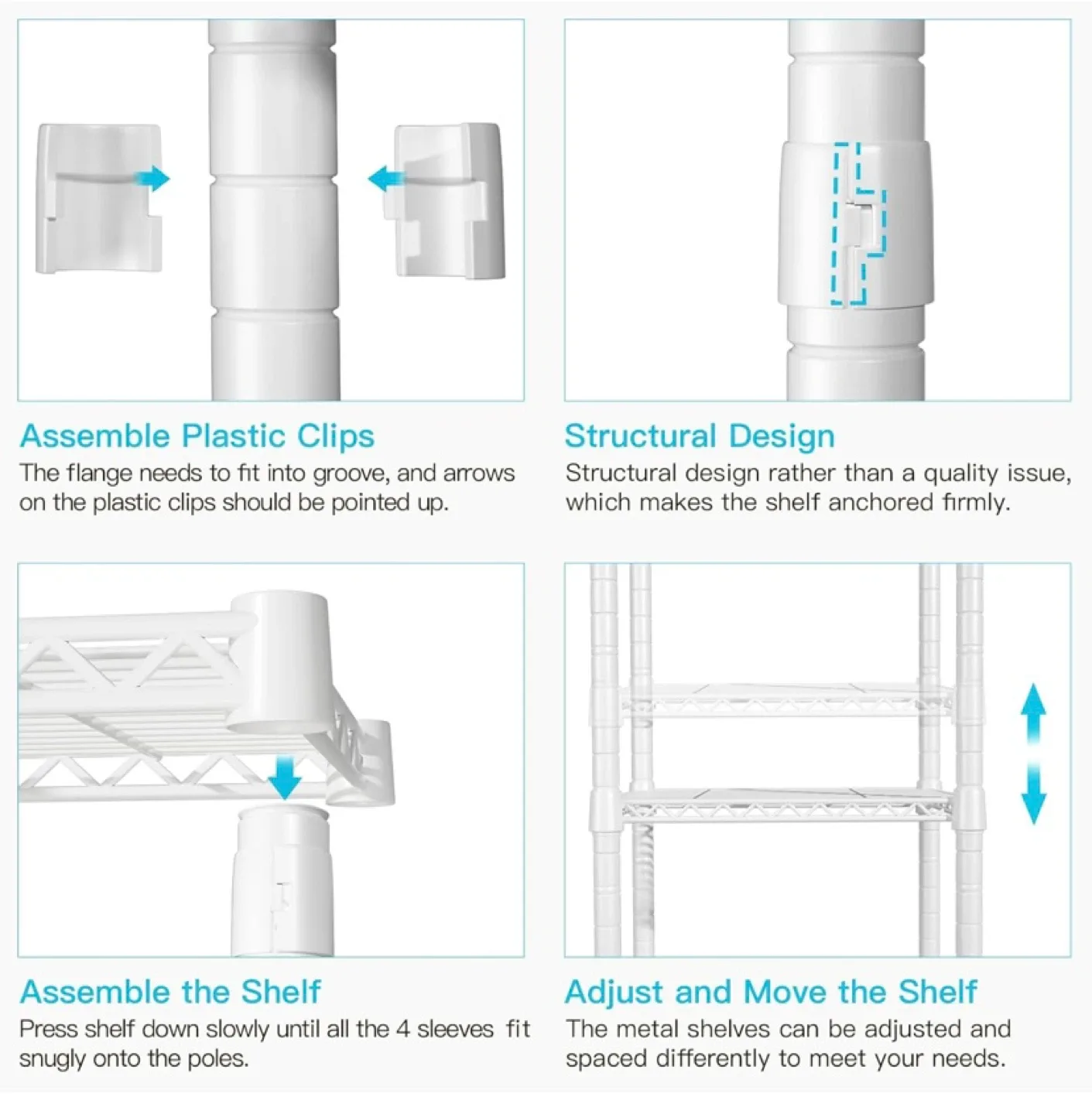 New White Rolling Clothing Rack with Black Cover image indicator(5)