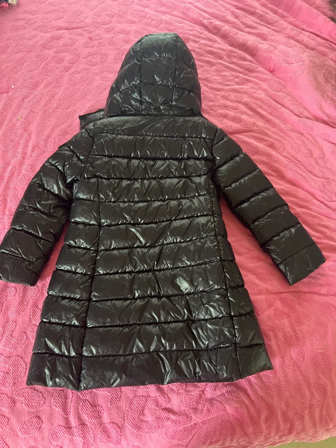 Moncler Little Girl Long Puffer Coat – Size 6 (Black) image indicator(2)