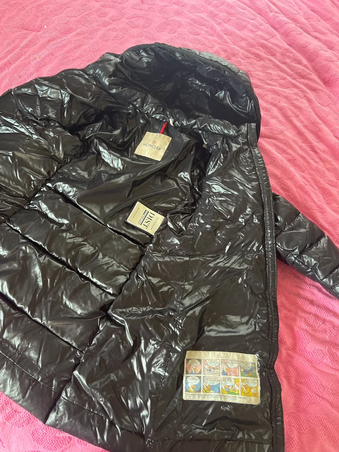 Moncler Little Girl Long Puffer Coat – Size 6 (Black) image indicator(4)