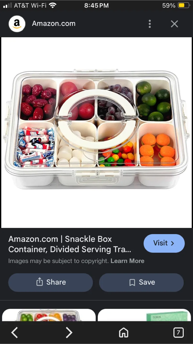 Clear Plastic Food Storage Container with 8 Compartments image indicator(6)