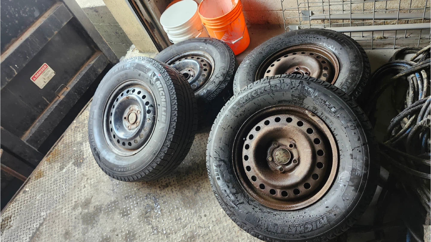 Michelin 235/70R16 Studless Winter Tires on Rims