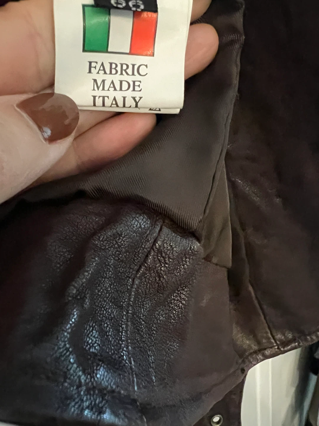 Vintage Italian sheep skin leather rider jacket Size-S - photo 4
