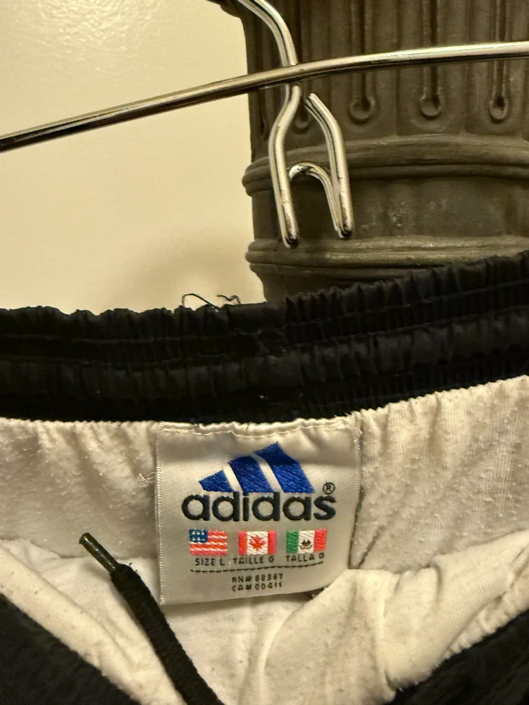 Adidas Black & Yellow Striped Track Pants - Size L image indicator(2)