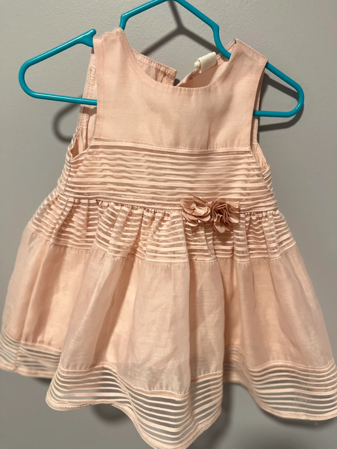 Cute Pink/peach Baby Dress 4-6 months
