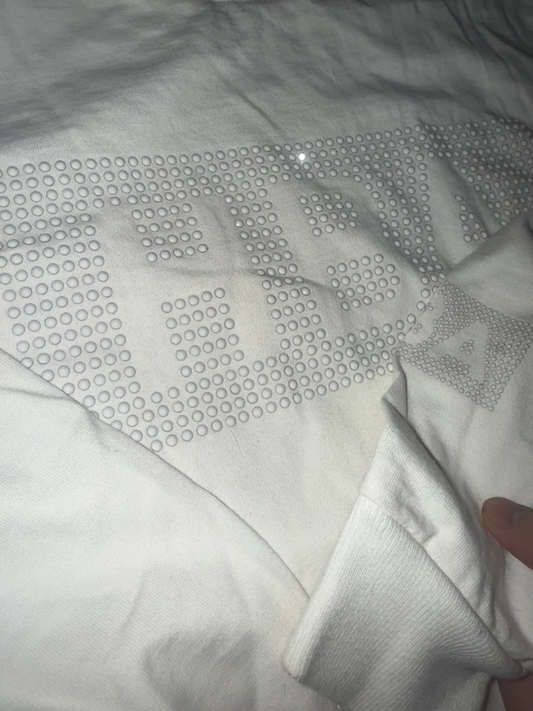 Hood By Air White Long Sleeve Shirt with rhinestone detail image indicator(4)