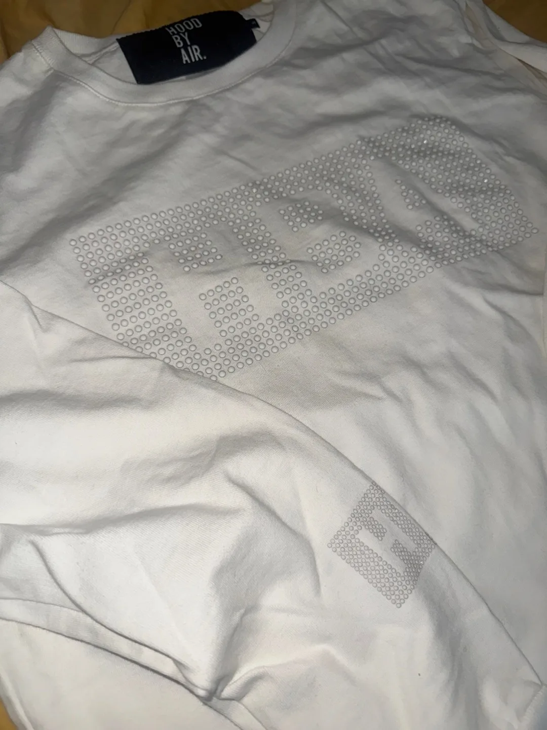 Hood By Air White Long Sleeve Shirt with rhinestone detail image indicator(2)