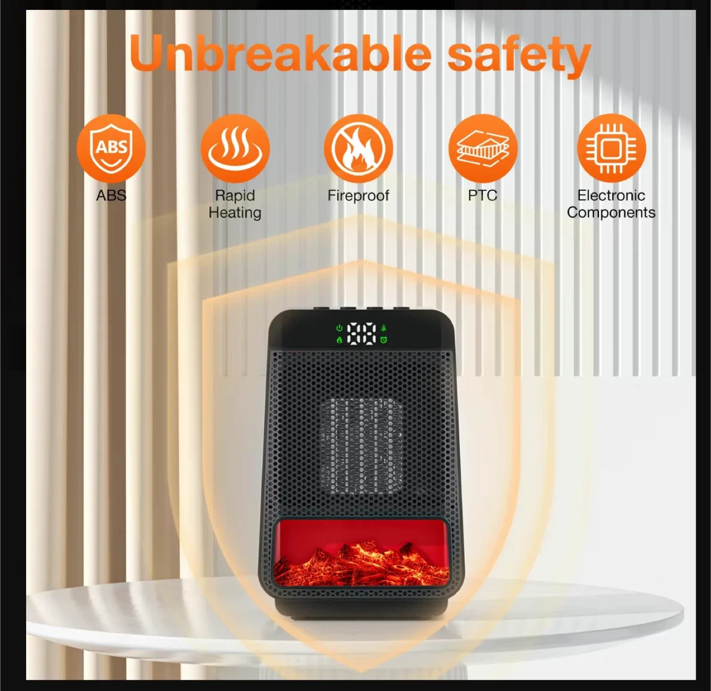 iDiskk Mini Electric 1500W Heater image indicator(9)