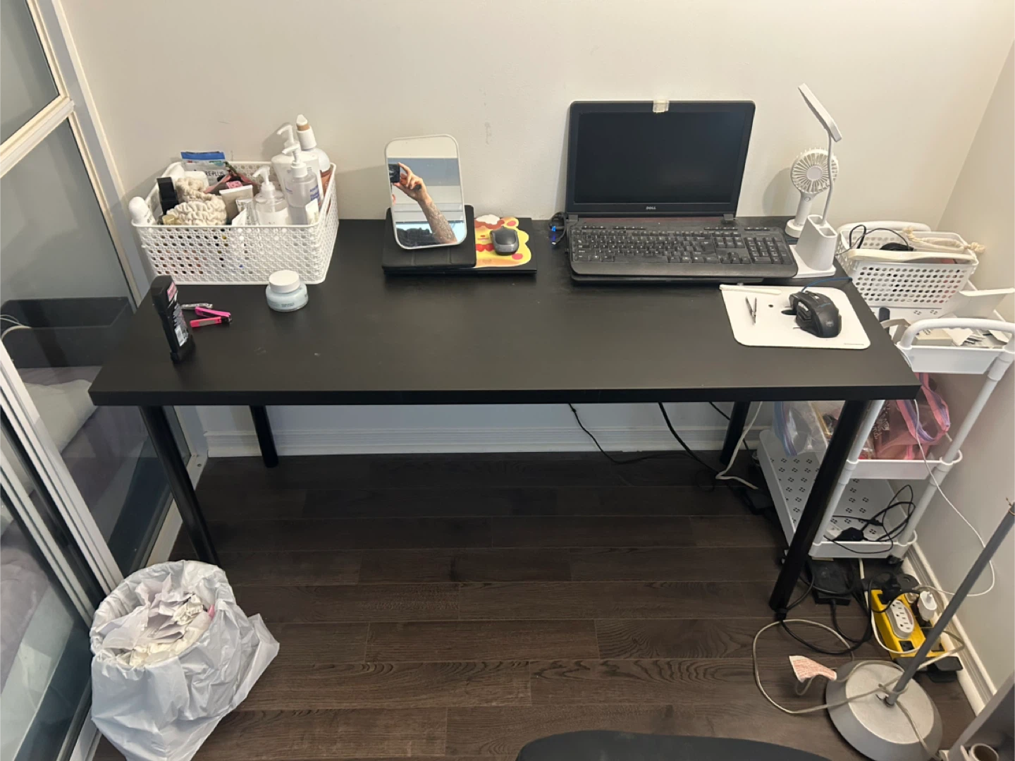 IKEA LAGKAPTEN / ADILS Desk - Black-Brown/Black