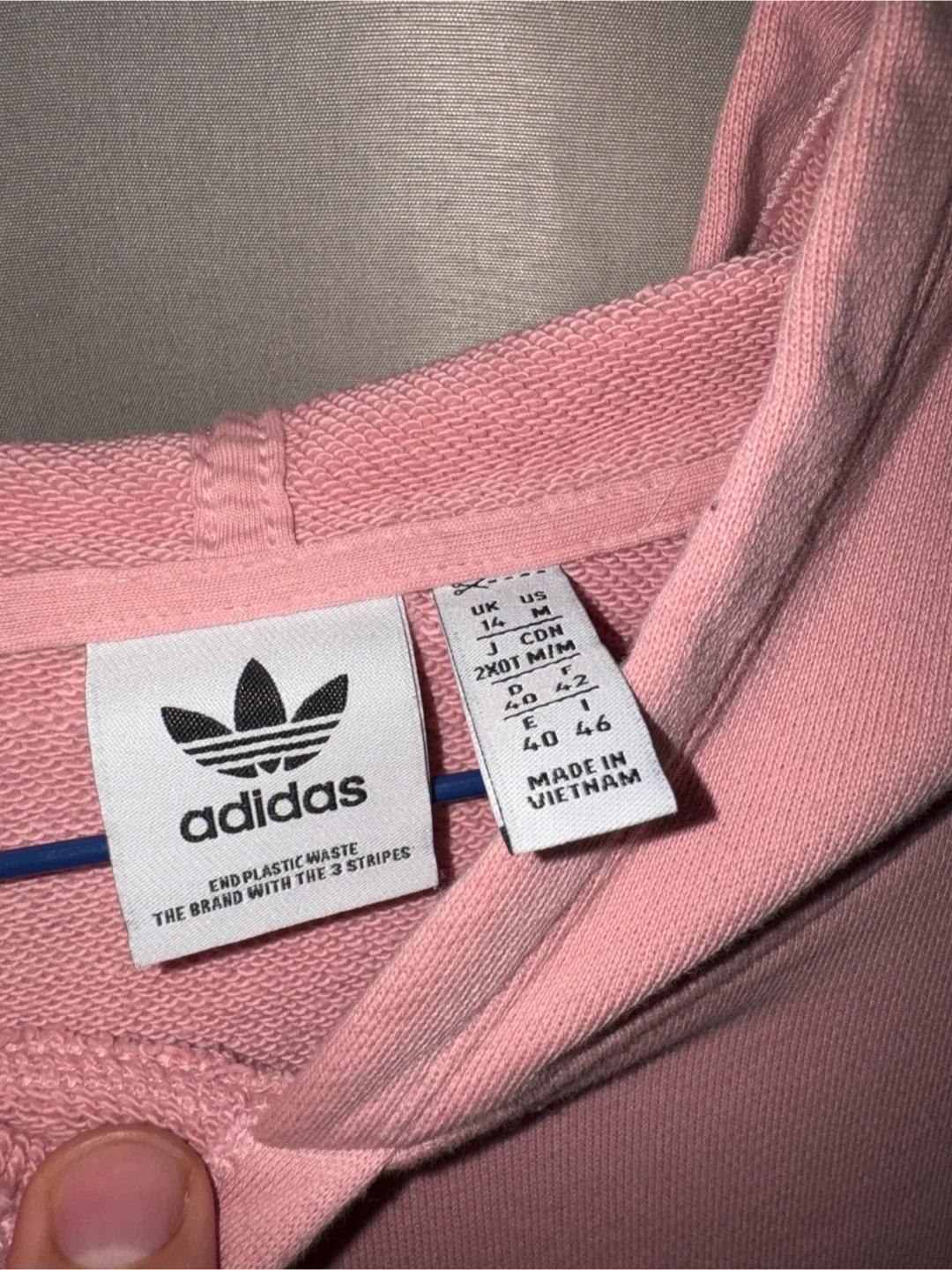 Adidas Pink Hoodie, Size M image indicator(2)