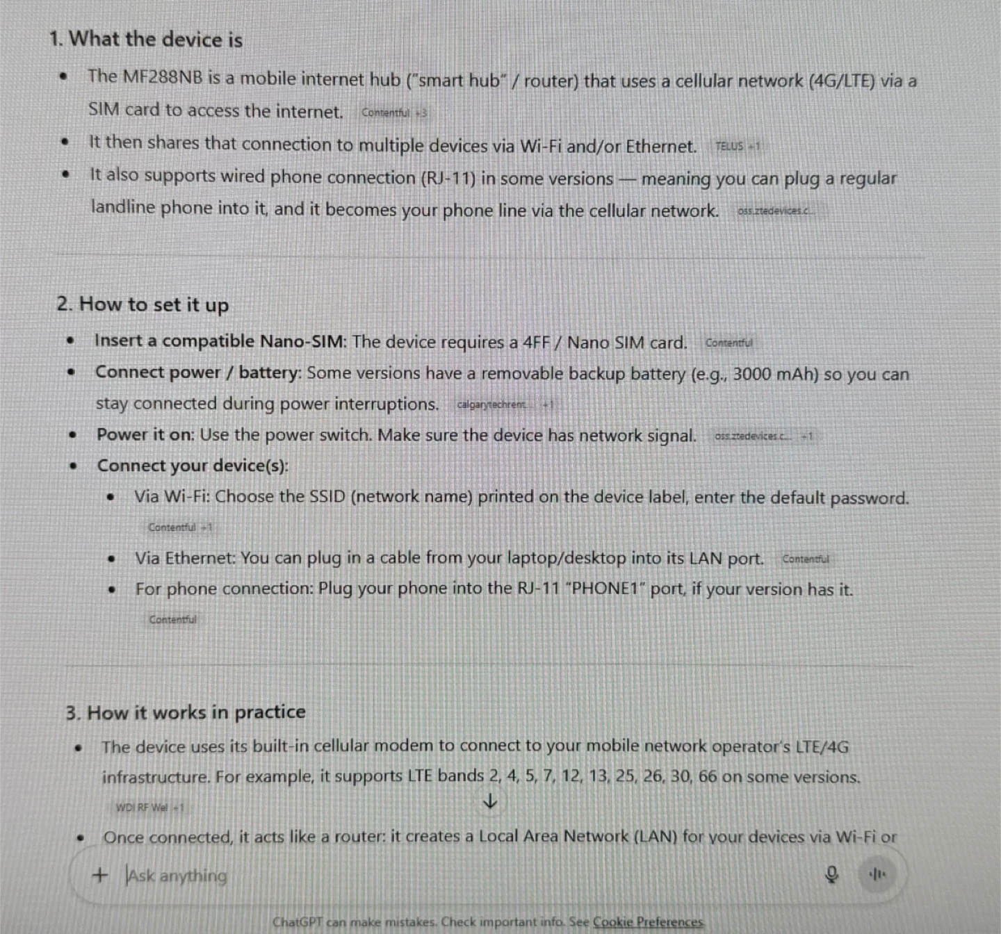 ZTE MF288NB Mobile Internet Hub - photo 5