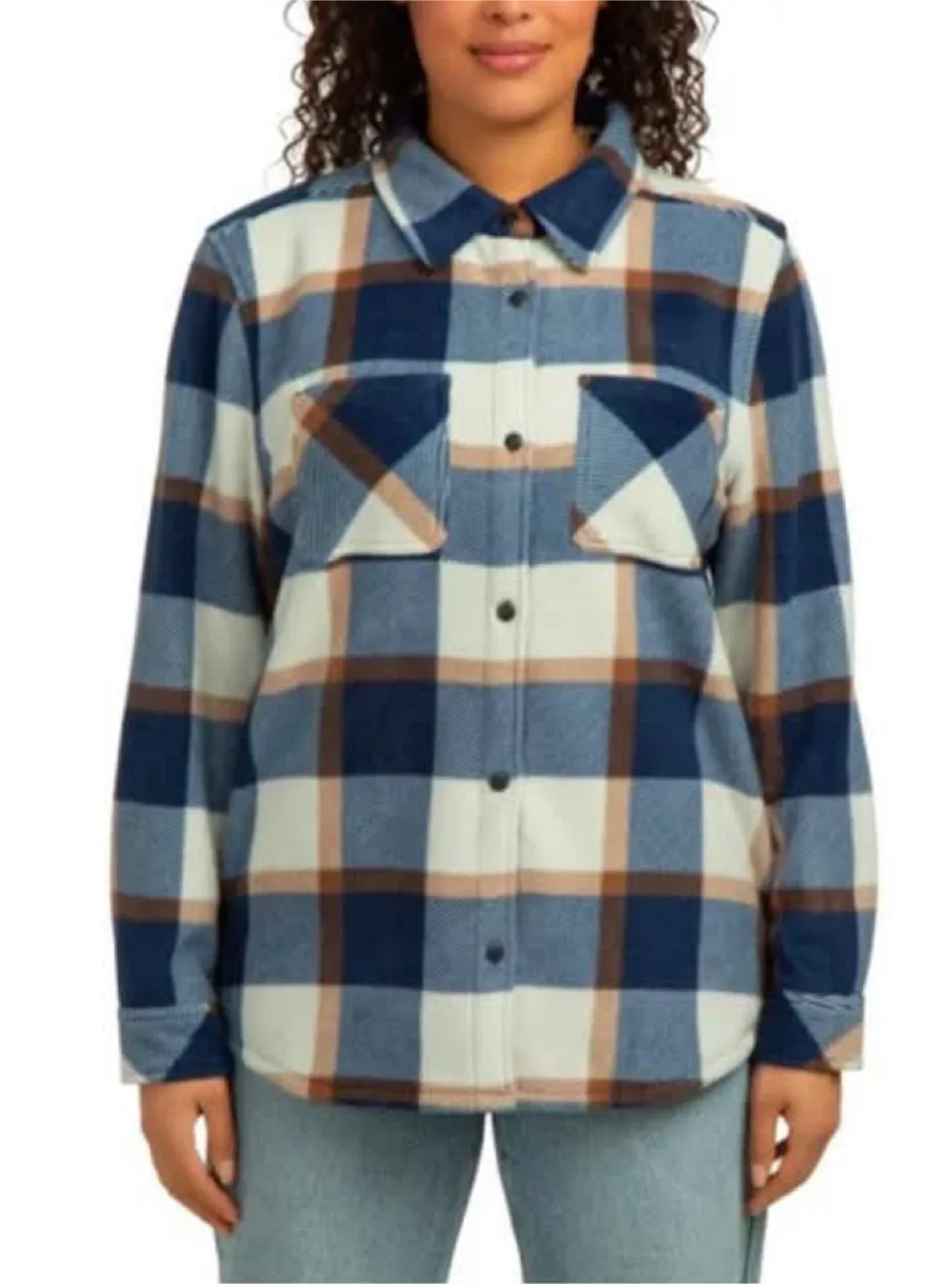 Women’s Flannel Shirt Jacket - Size Medium 🥕🥕🥕 thumbnail