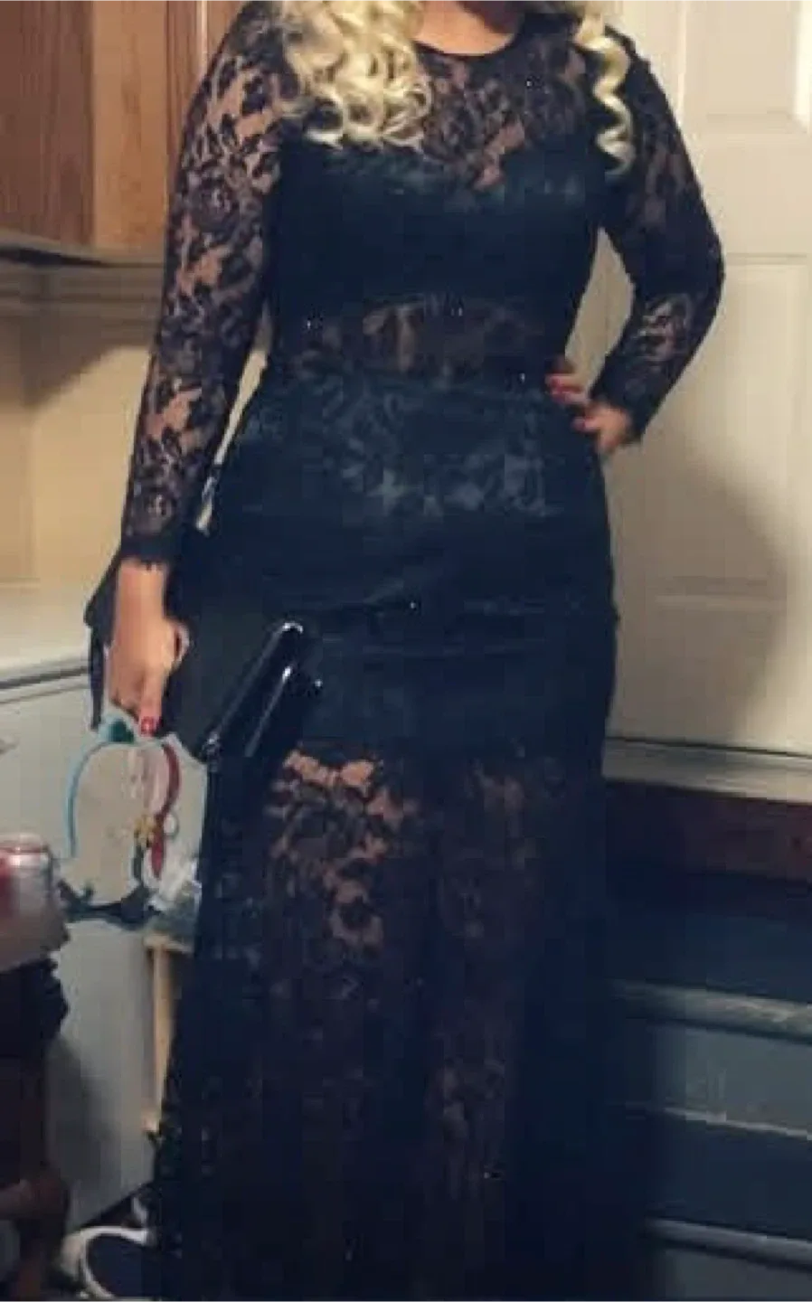 Black Lace Formal Dress