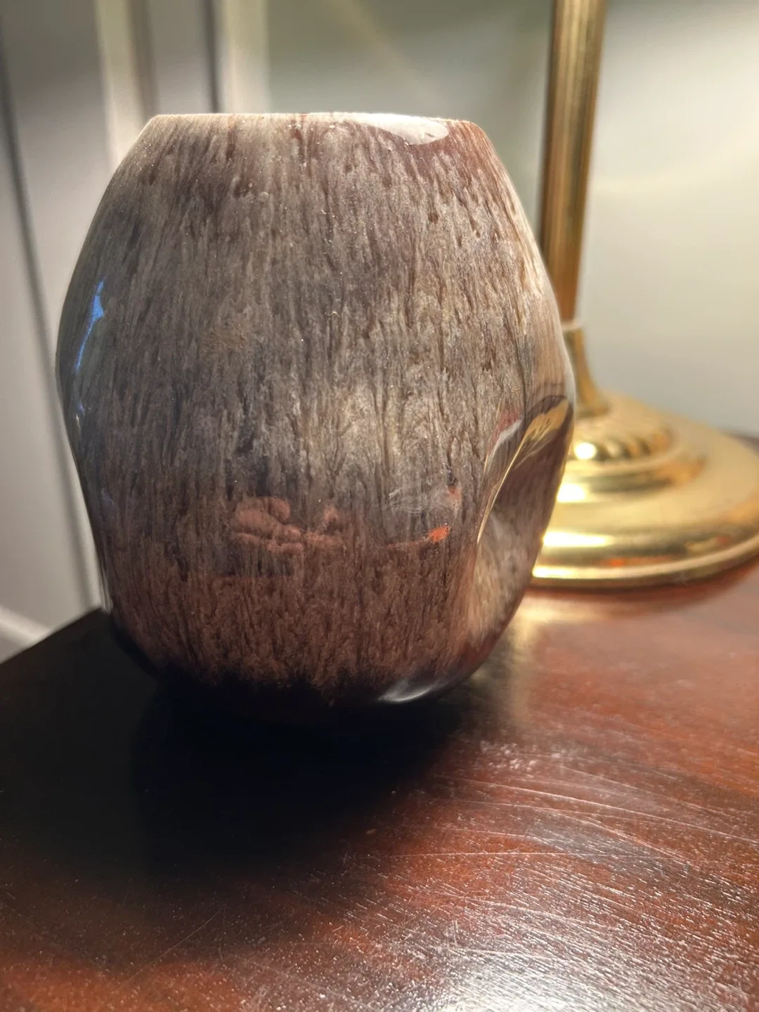 Vintage MCM Evangeline Ware Pottery Vase Drip Canada Art image indicator(2)