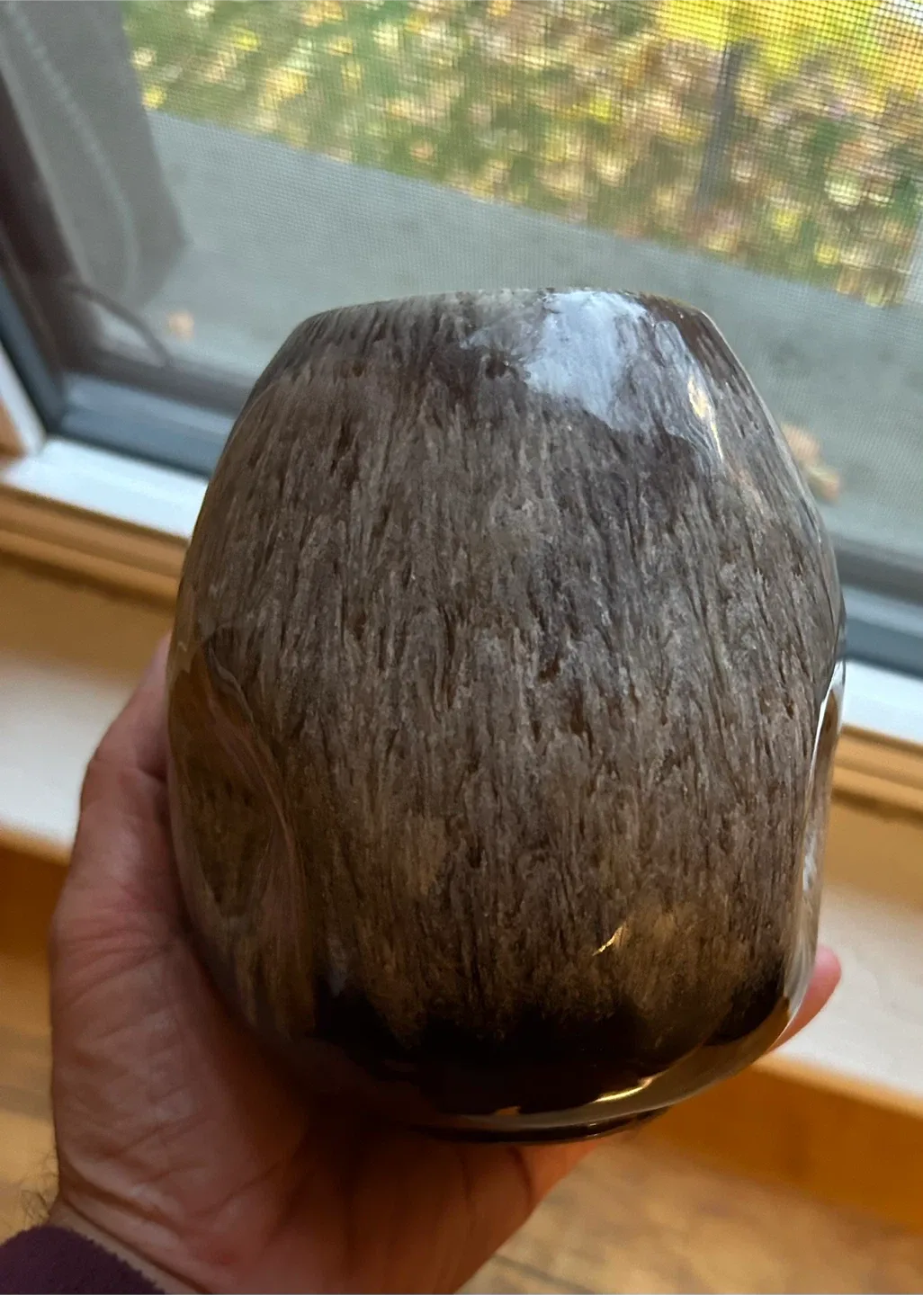 Vintage MCM Evangeline Ware Pottery Vase Drip Canada Art image indicator(6)