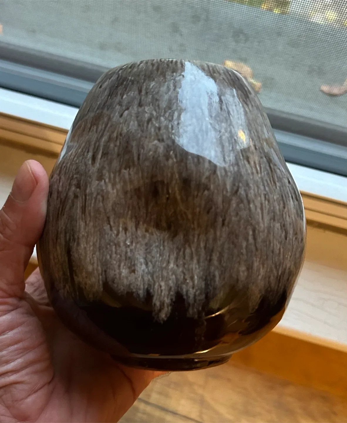 Vintage MCM Evangeline Ware Pottery Vase Drip Canada Art image indicator(8)