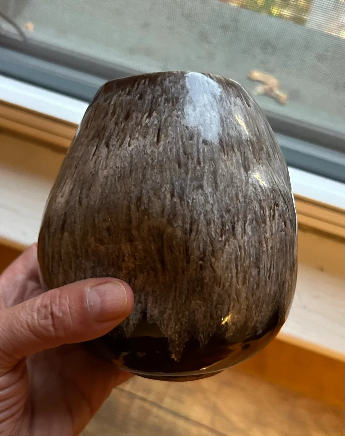 Vintage MCM Evangeline Ware Pottery Vase Drip Canada Art image indicator(7)