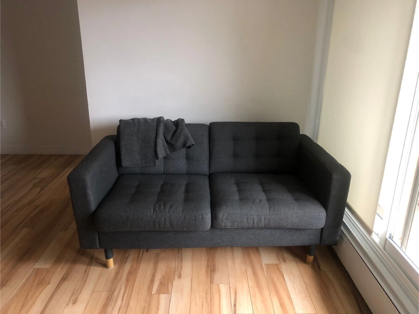 Comfortable Dark Grey Loveseat - photo 5