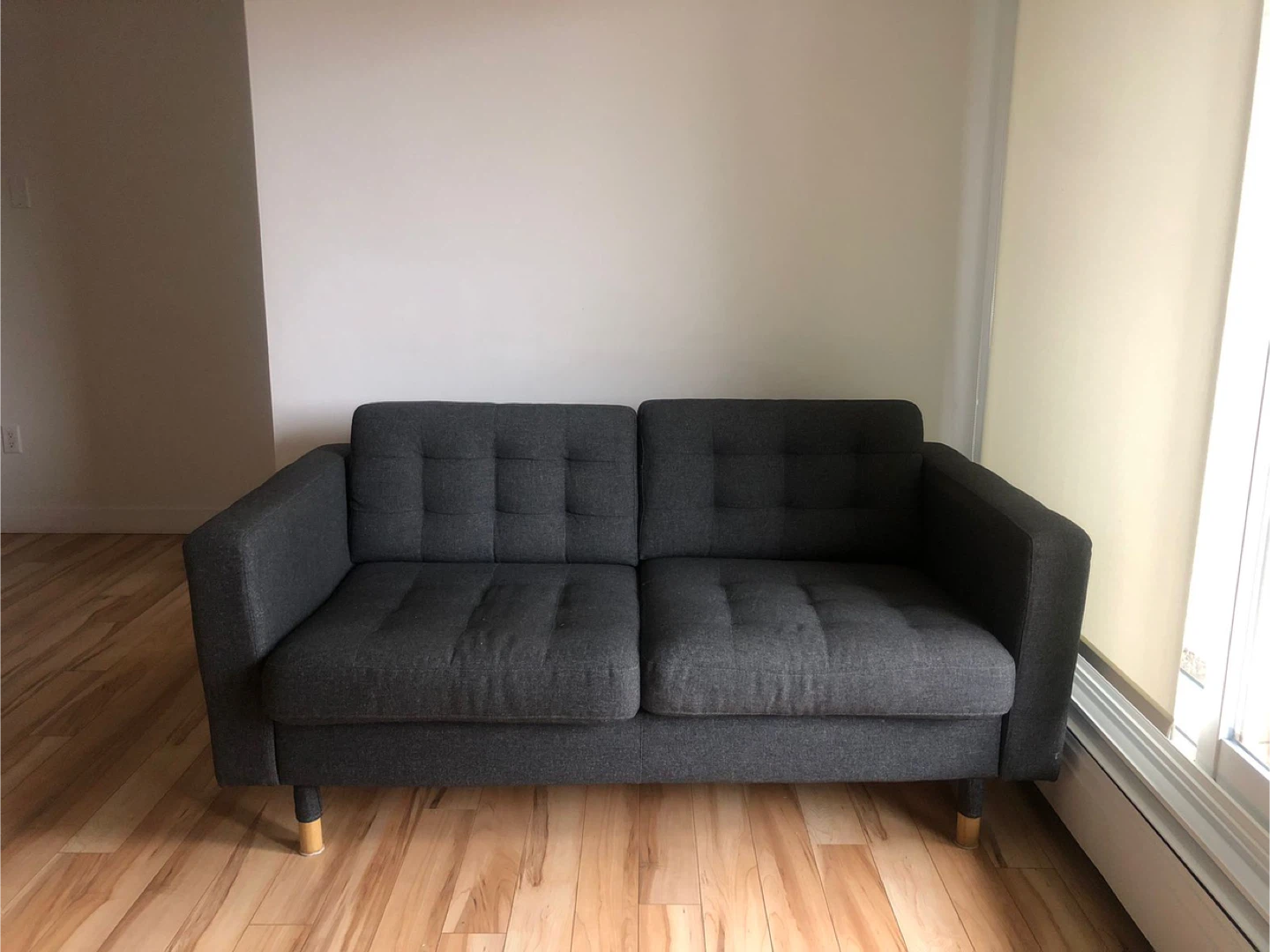 Comfortable Dark Grey Loveseat - photo 4