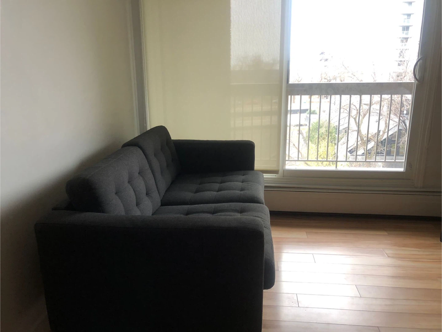 Comfortable Dark Grey Loveseat - photo 2