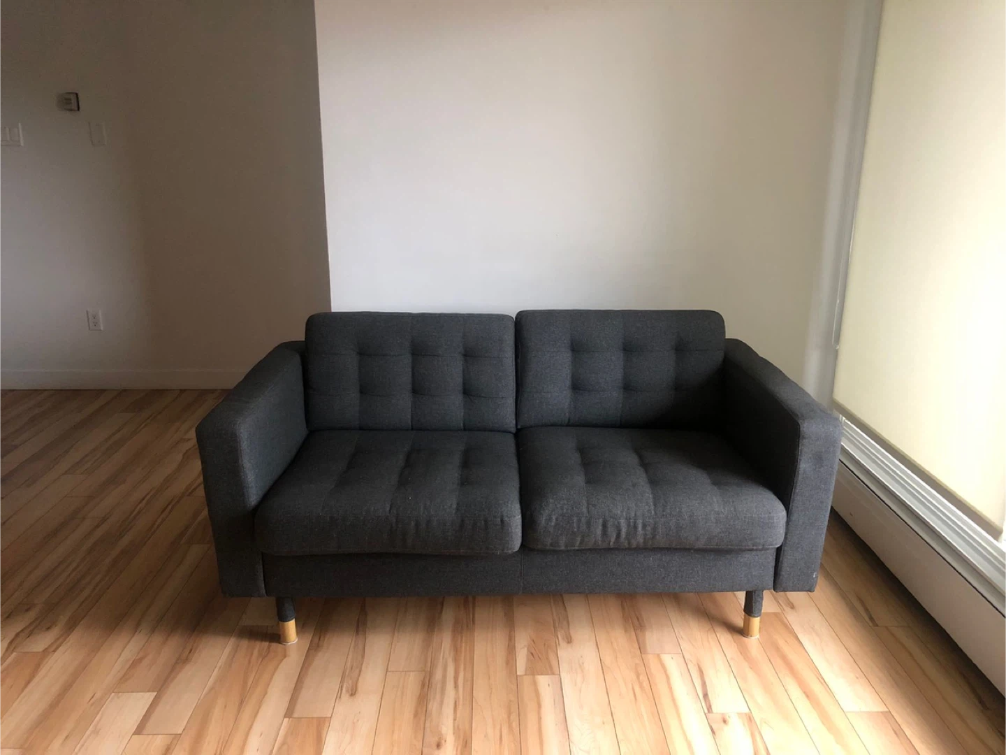Comfortable Dark Grey Loveseat - photo 3