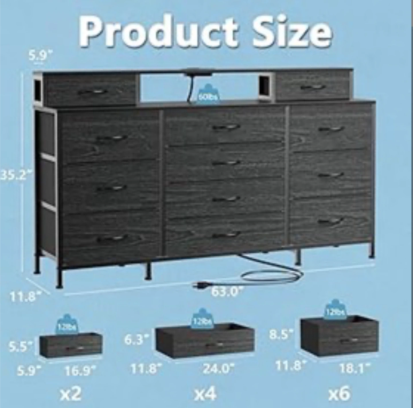 Black Oak Dresser - HK-DS-019V1-CL-63-1-BO - photo 2