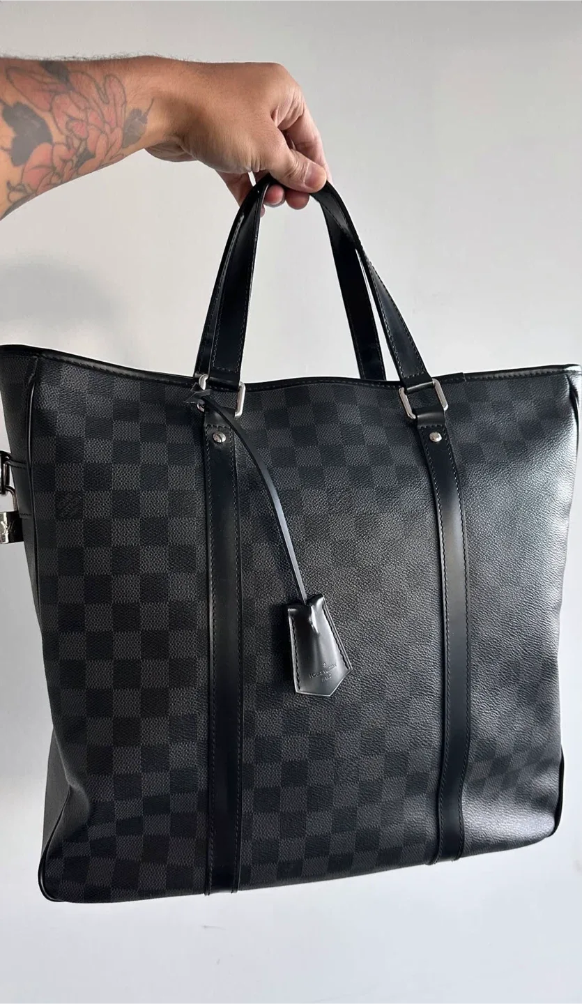 Pre-loved Louis Vuitton Tadao Damier Leather Tote Bag