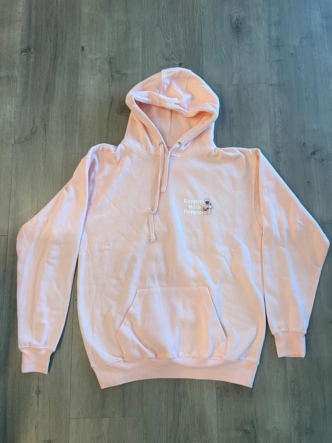 Rappers With Puppies Pink Hoodie Medium