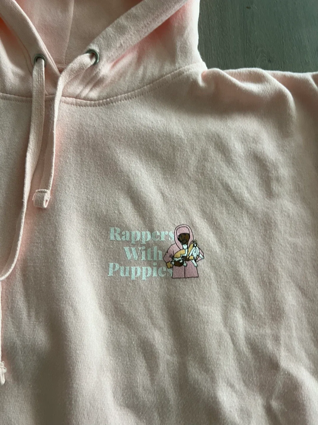 Rappers With Puppies Pink Hoodie Medium 🥕 image indicator(2)