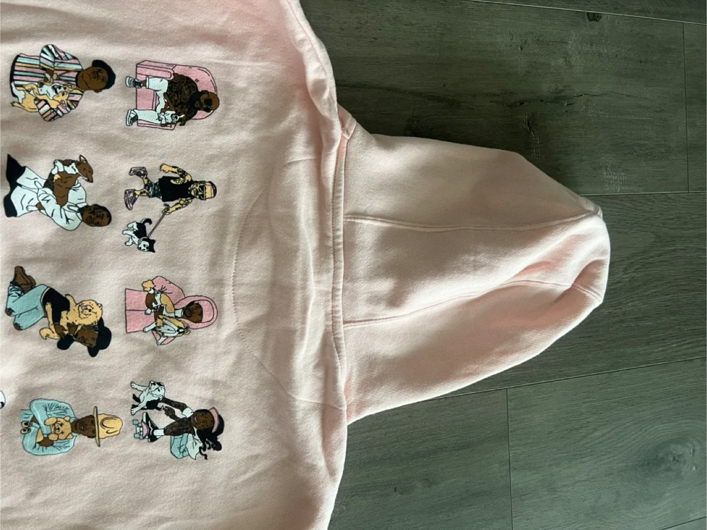 Rappers With Puppies Pink Hoodie Medium 🥕 image indicator(5)