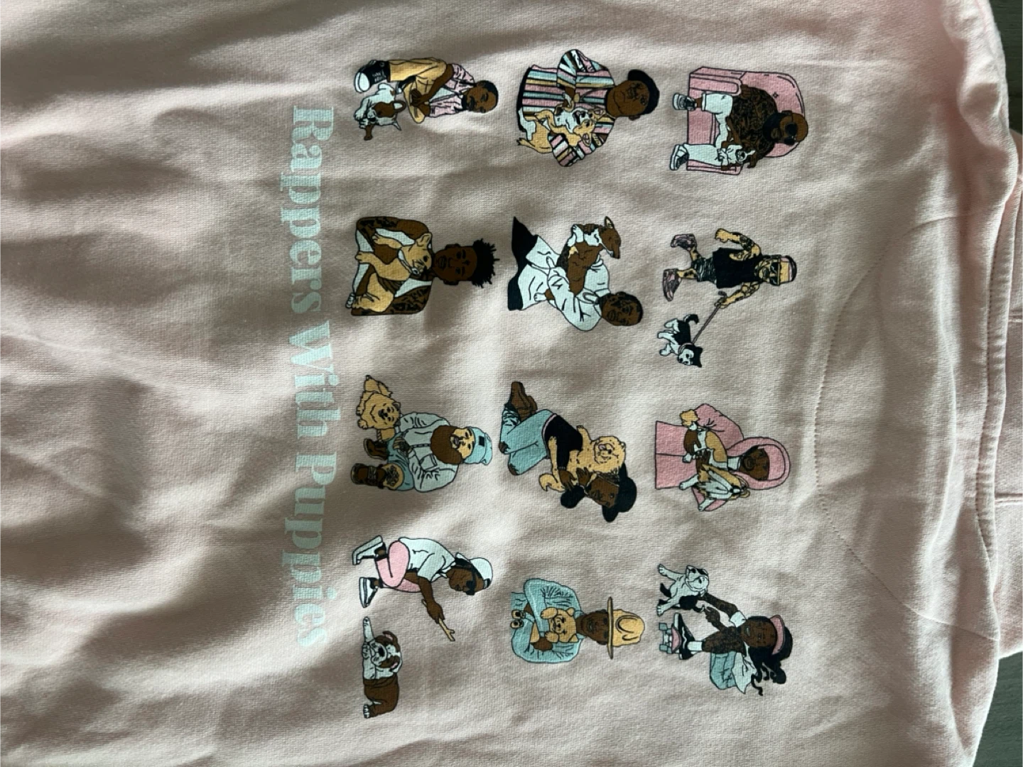 Rappers With Puppies Pink Hoodie Medium - photo 4