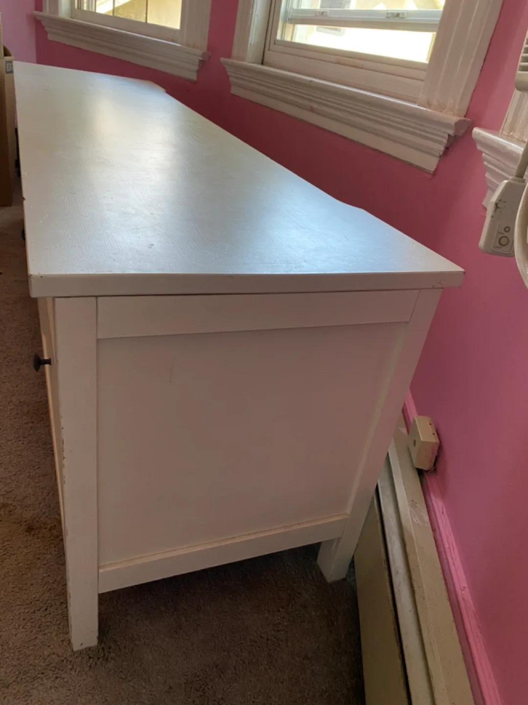 White TV Stand with Drawers image indicator(2)