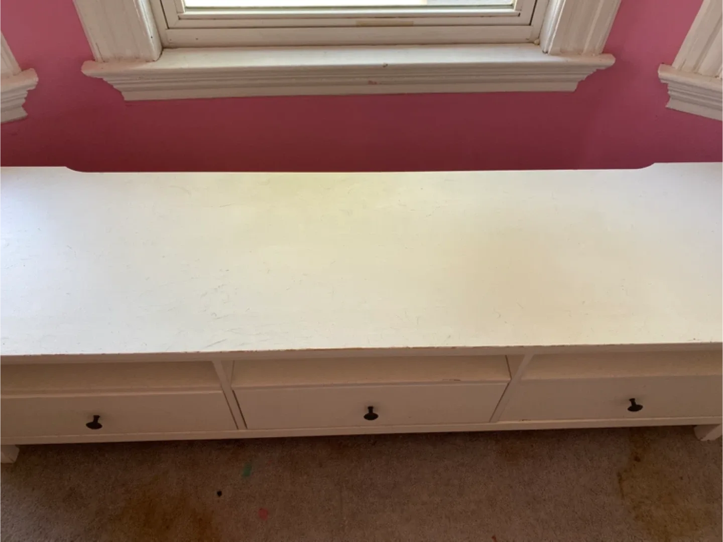 White TV Stand with Drawers image indicator(3)
