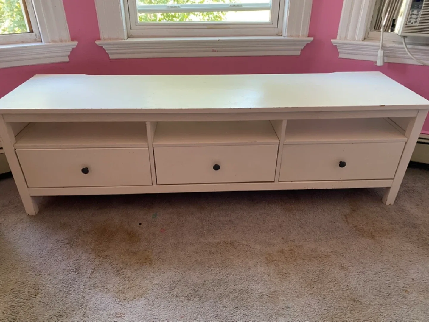 White TV Stand with Drawers image indicator(4)