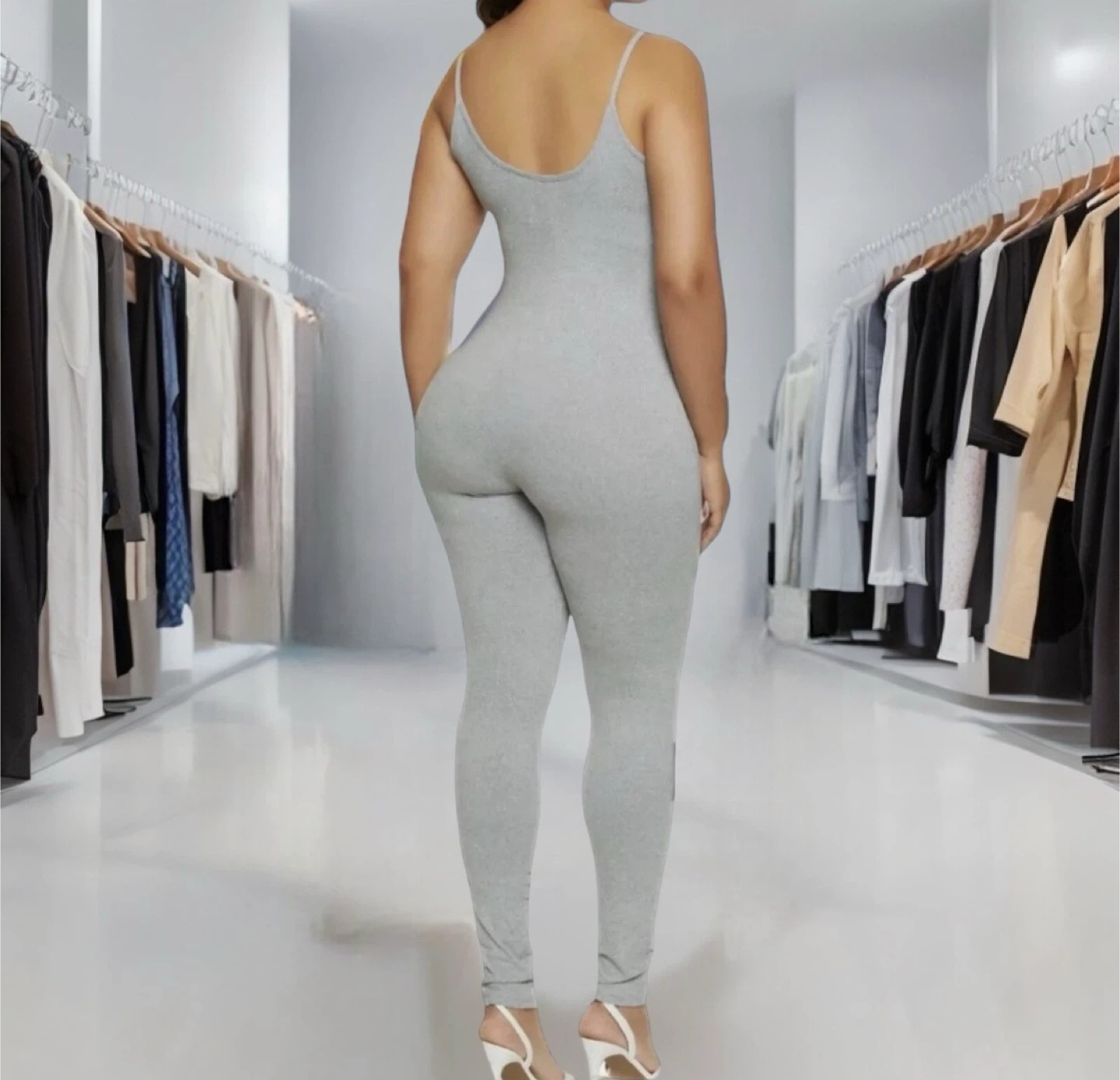 Grey Sleeveless Jumpsuit - Size Small 🥕🥕🥕 - photo 2