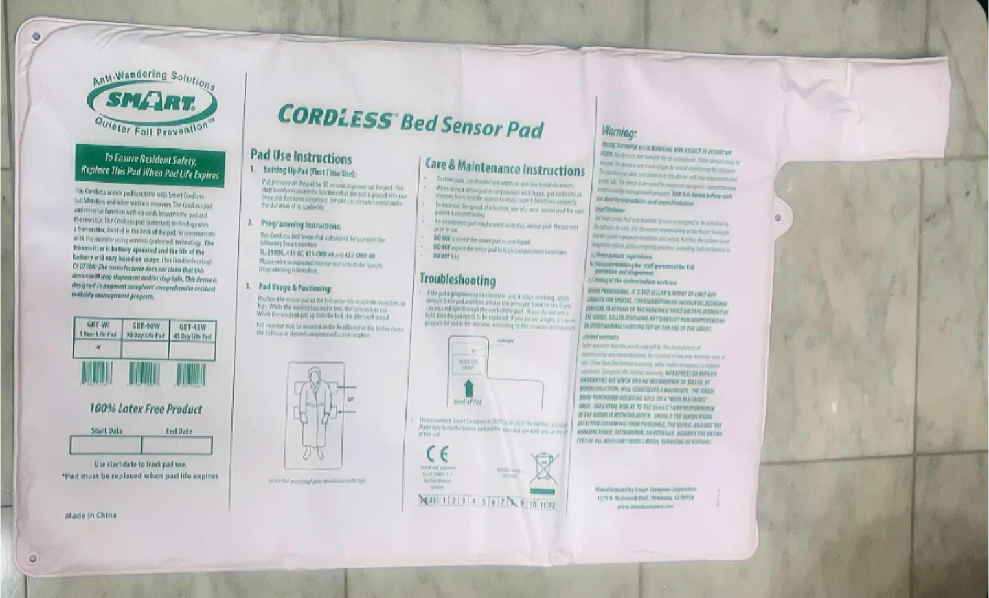 Smart Cordless Bed & Chair Sensor Pads + Monitor image indicator(4)