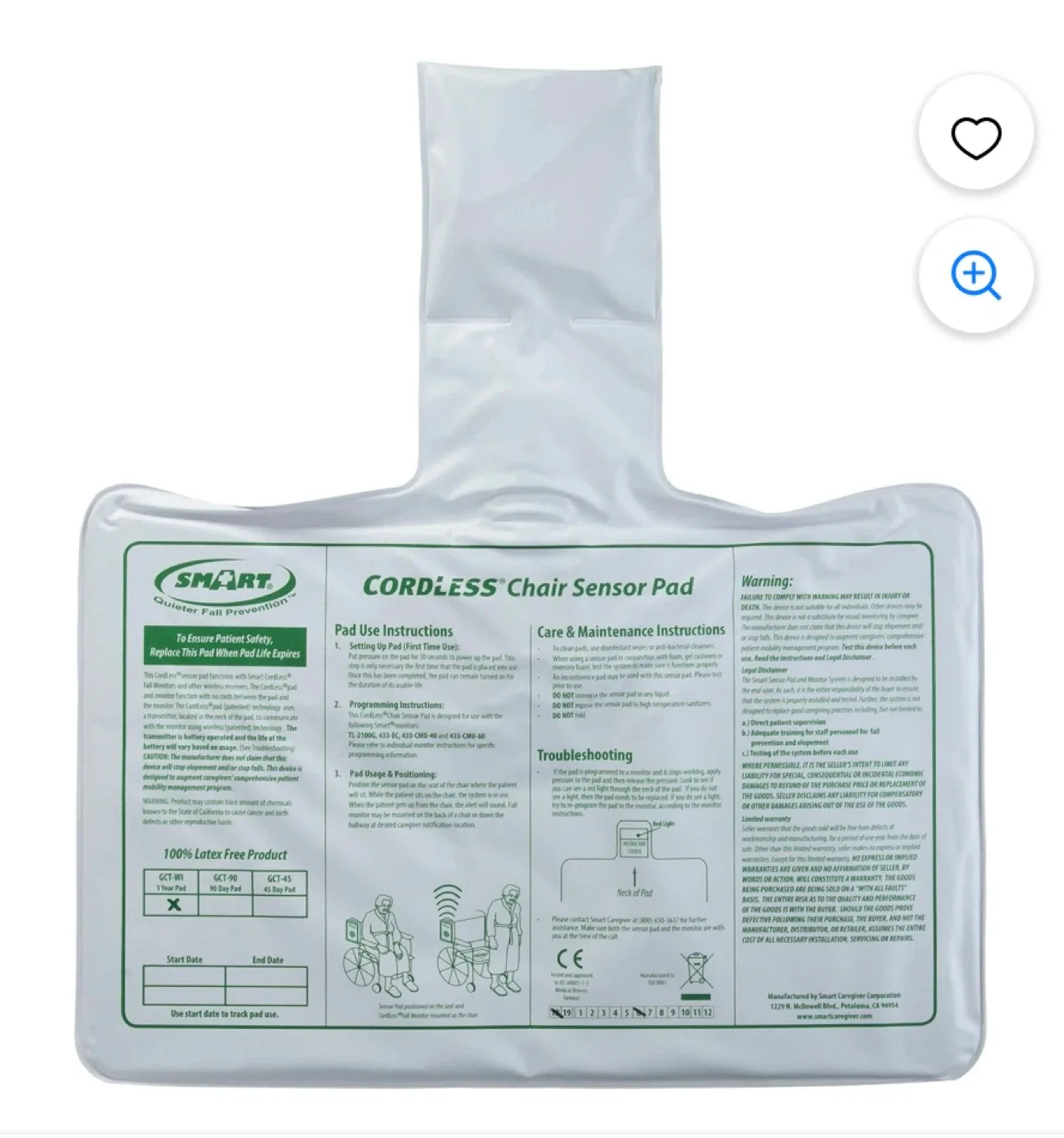 Smart Cordless Bed & Chair Sensor Pads + Monitor image indicator(3)