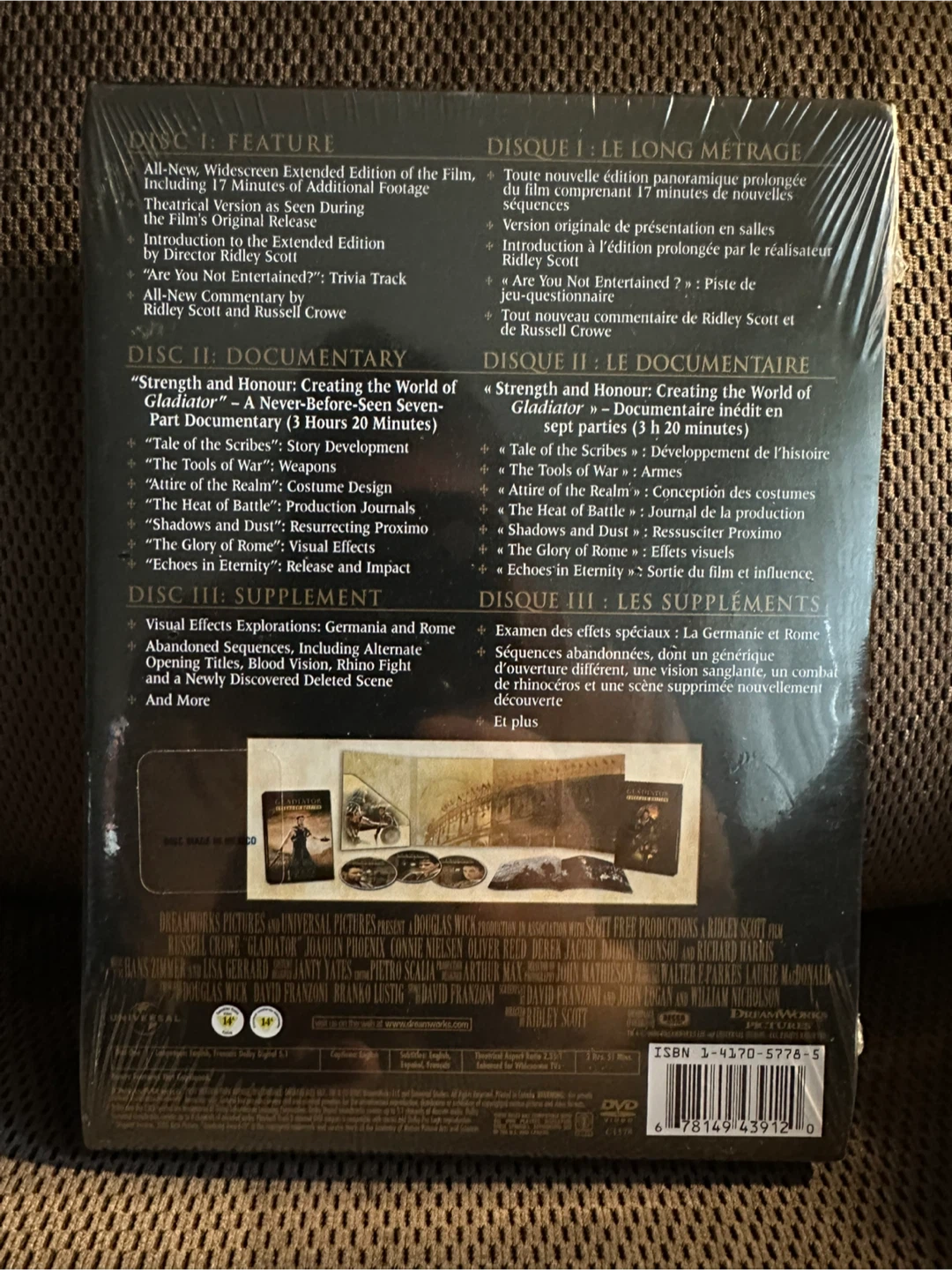 Two Gladiator DVDS- Extended & Signature Editions 🥕 - photo 3