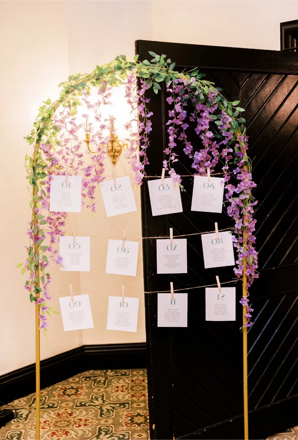 Artificial Wisteria Vine Garland - Purple
