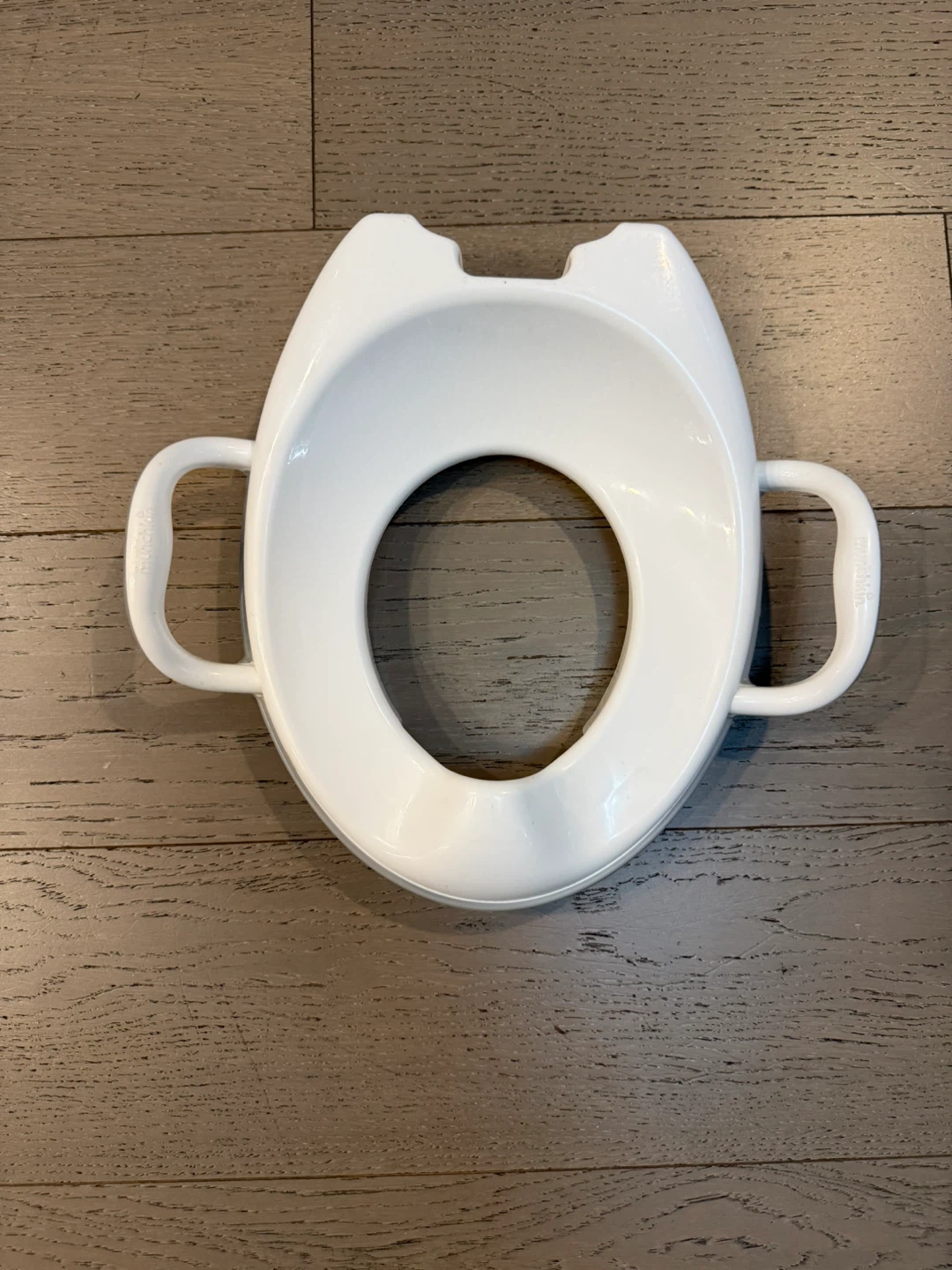 White Toddler Toilet Seat with Handles