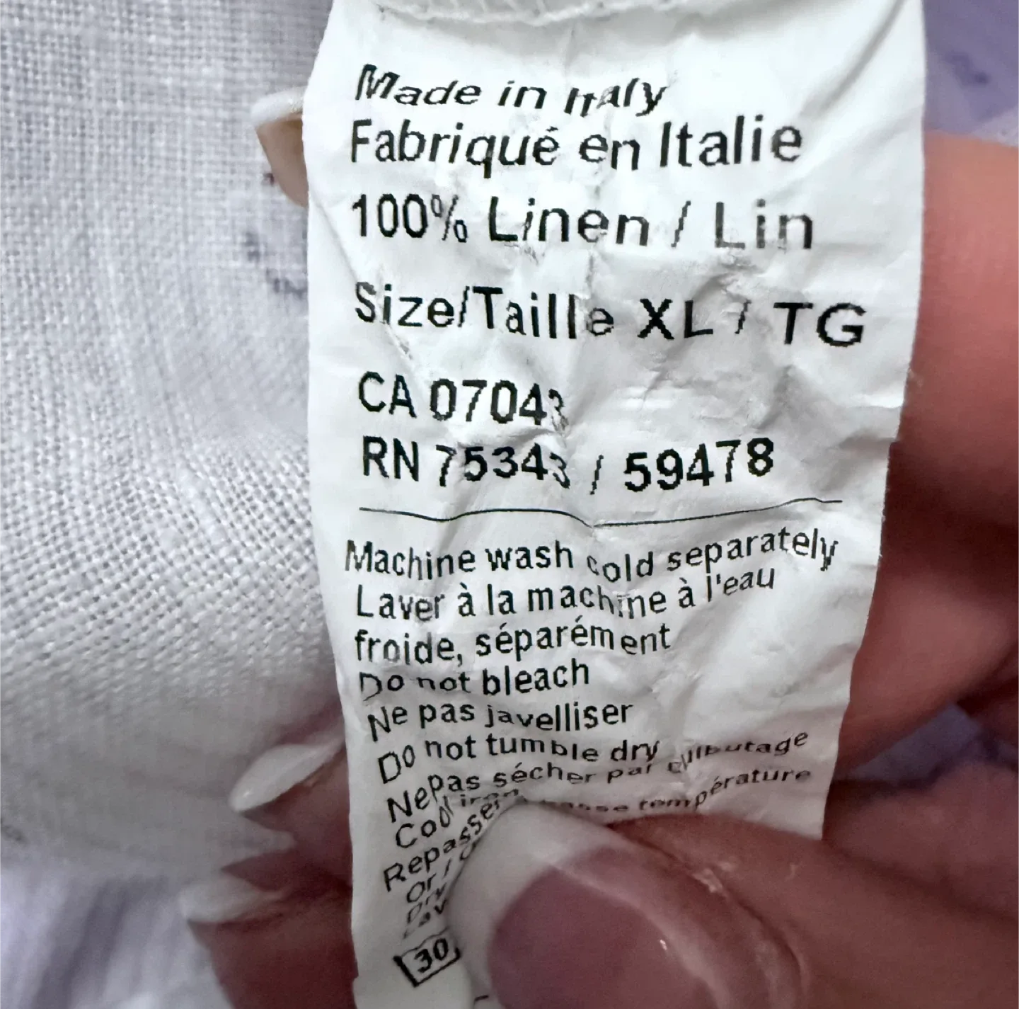 FOCUS Linen Shirt - Anchor Pattern, XL image indicator(5)