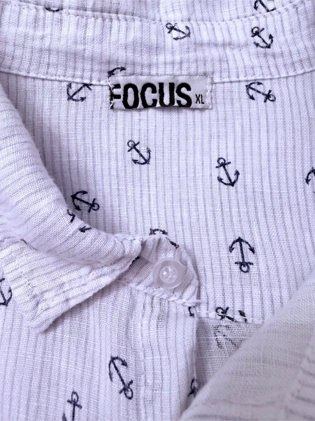 FOCUS Linen Shirt - Anchor Pattern, XL image indicator(4)