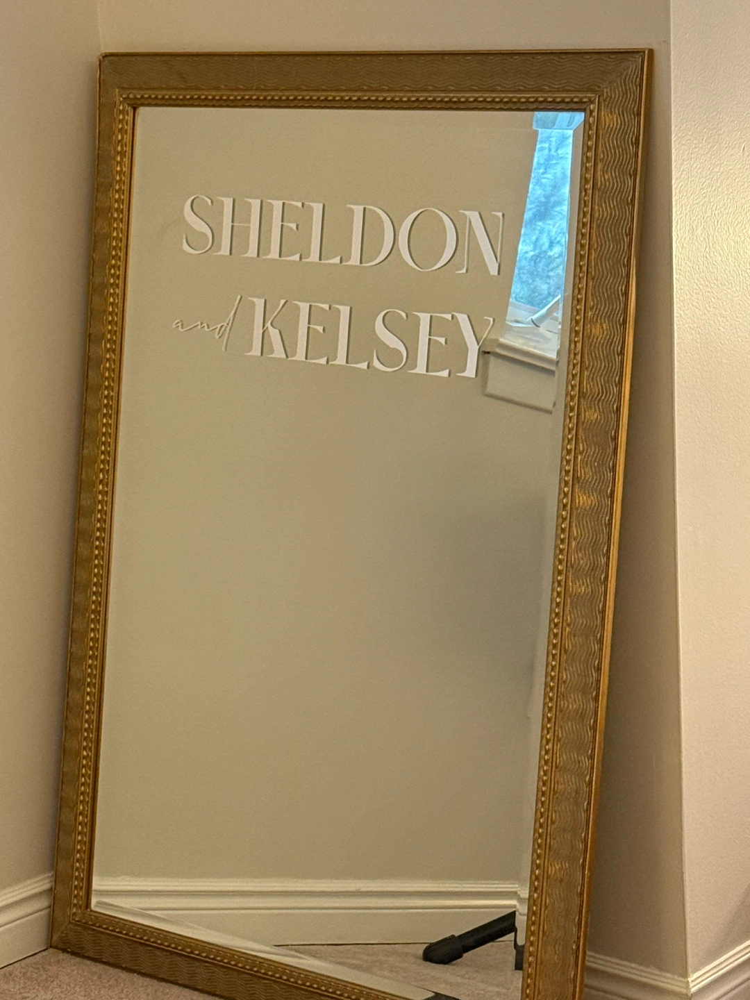 Large Gold Framed Mirror