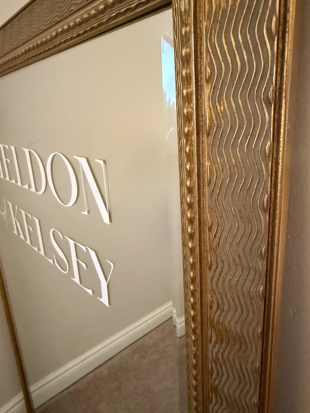 Large Gold Framed Mirror - photo 2
